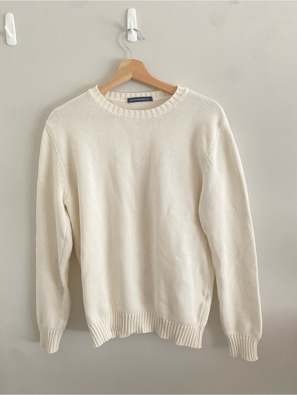 BRANDY MELVILLE Cream Knit Sweater - Classic Crewneck